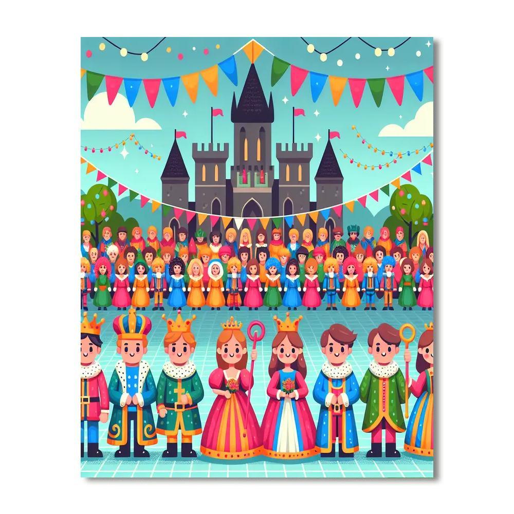 Royal Castle Festivities Paint By Numbers Art