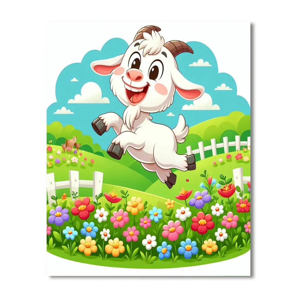 Silly Goat On The Farm Numbered Painting Kits