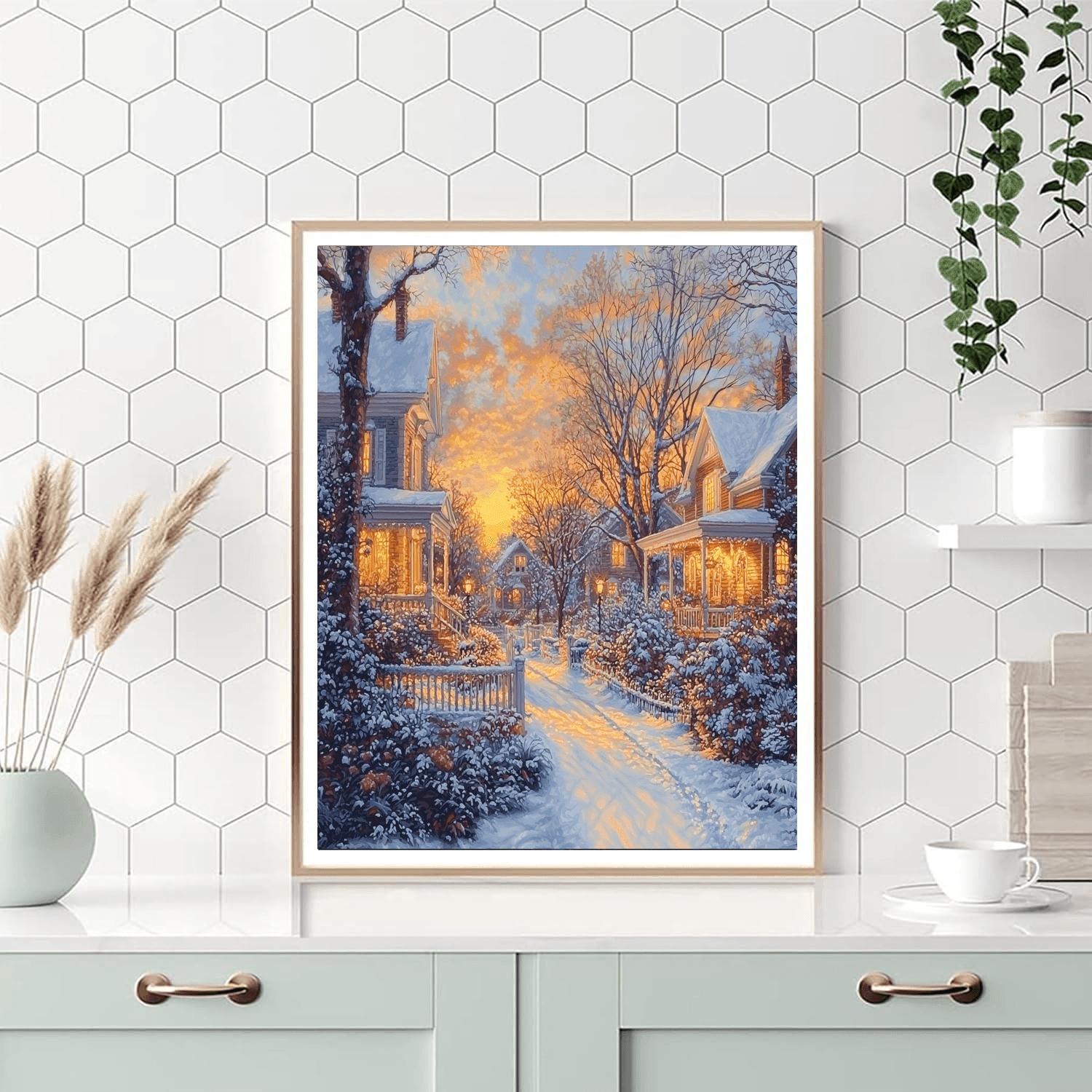 Thomas Kinkade Inspired Nostalgic Reflections  Paint By Numbers Kits