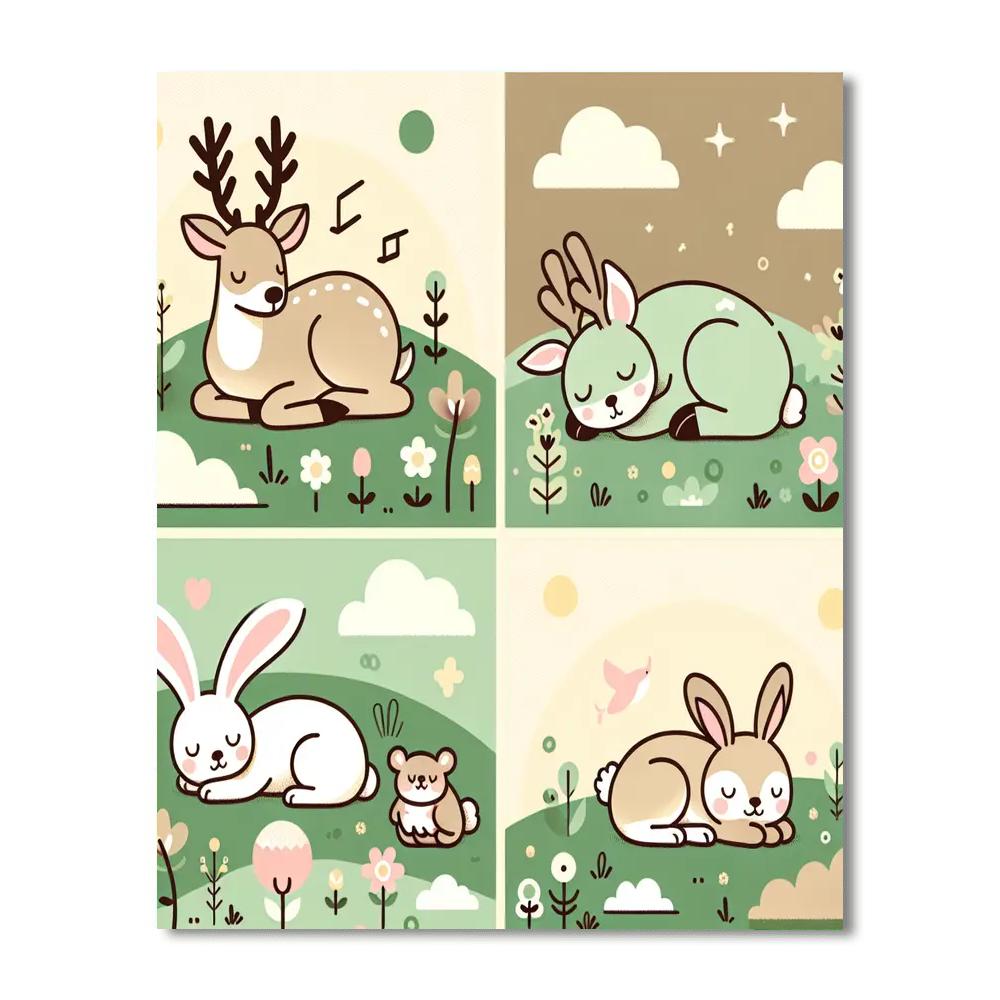 Lazy Meadow Nap Painting By Numbers Kit