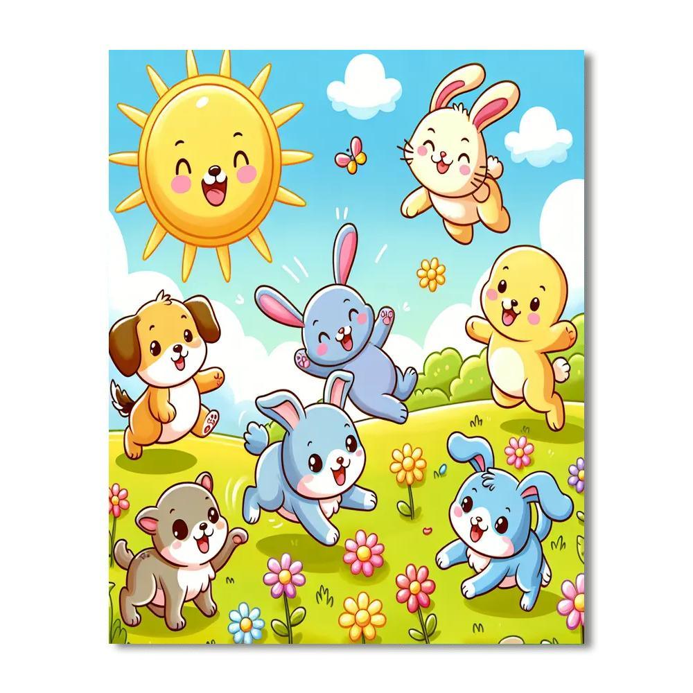 Cuddly Animal Adventures Painting By Numbers Kit