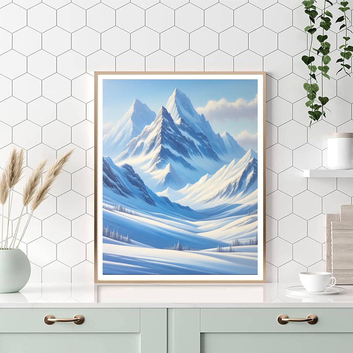 Majestic Winter Peaks Paint By Numbers Kits