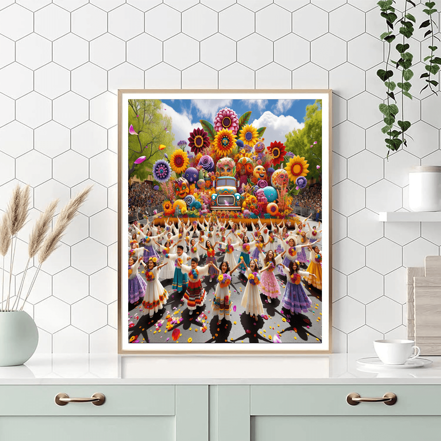 Flower Festival - Madeira, Portugal Numbered Painting Kits