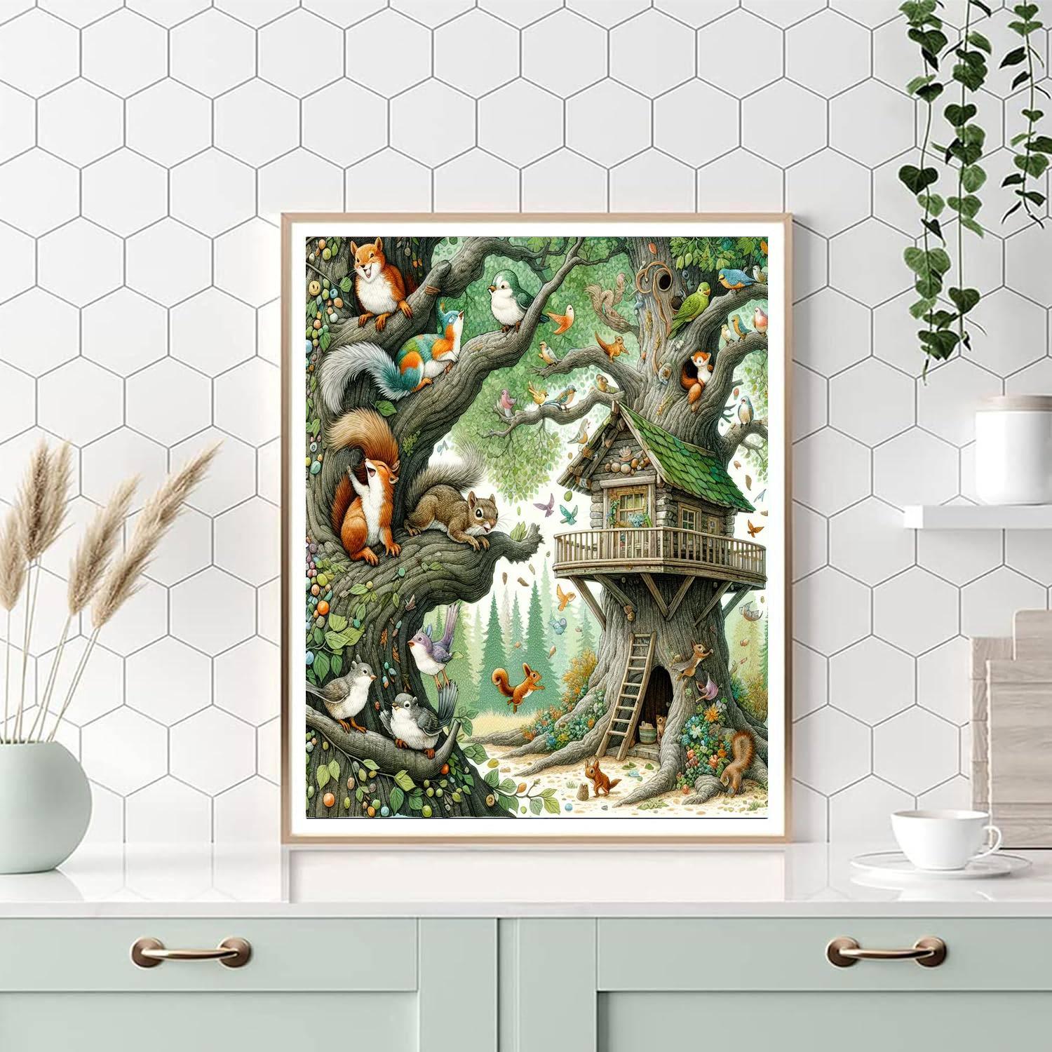 Charming Treehouse Adventure Paint By Color