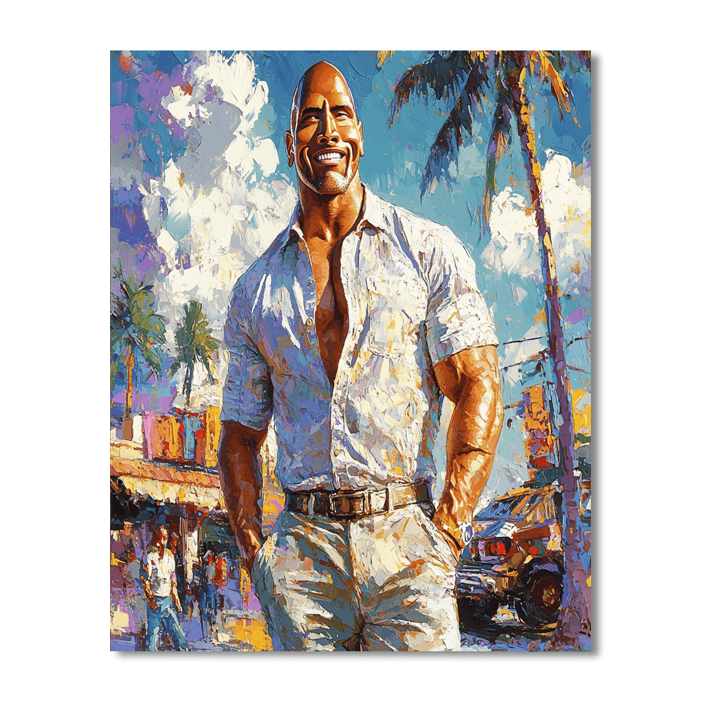 Dwayne Johnson: The Rock's Unbreakable Spirit Paint By Color