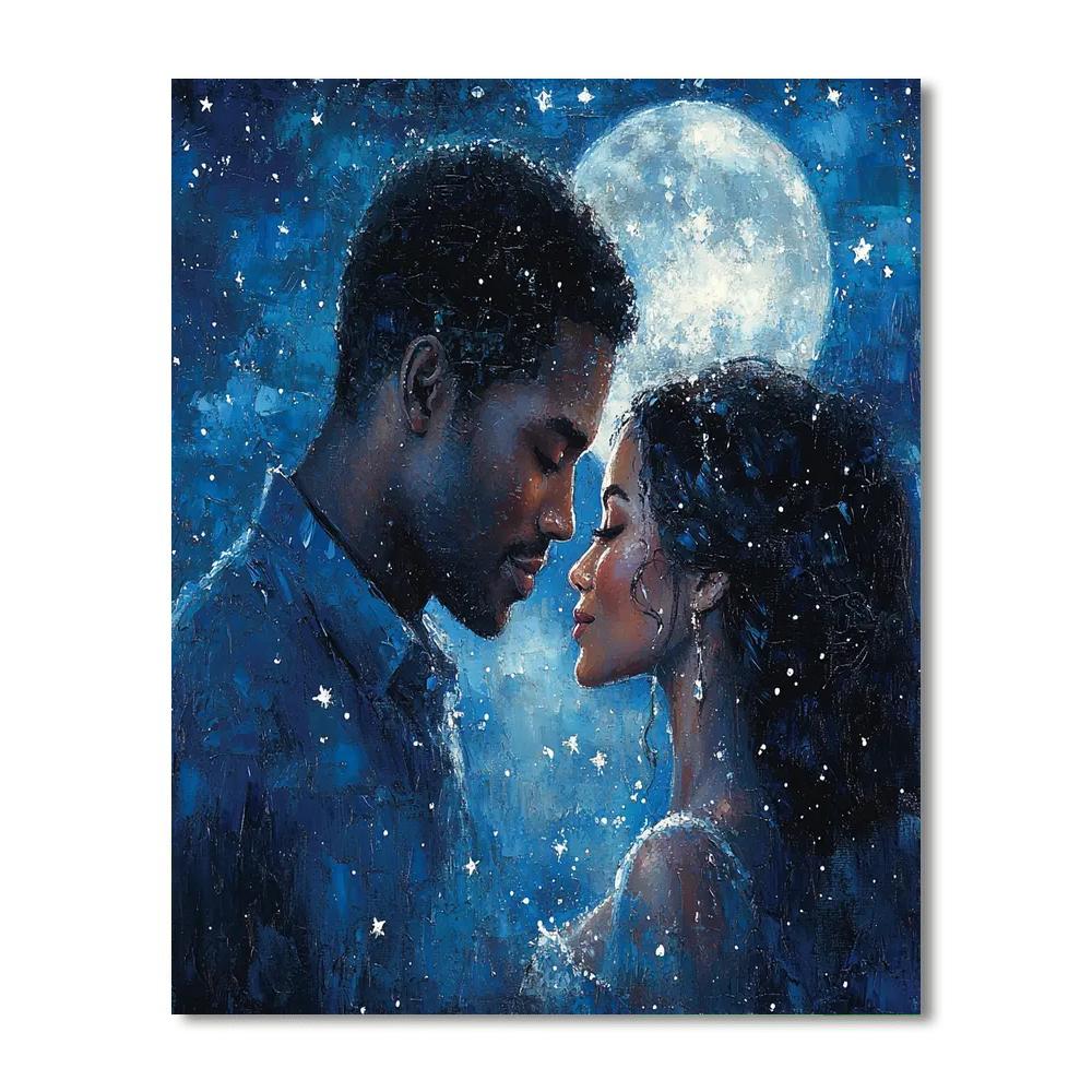 Kisses Under The Moonlight Painting Number Kit