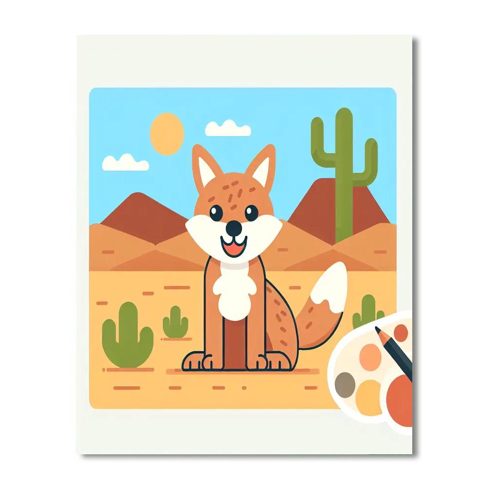 Curious Coyote's Quest Painting Number Kit