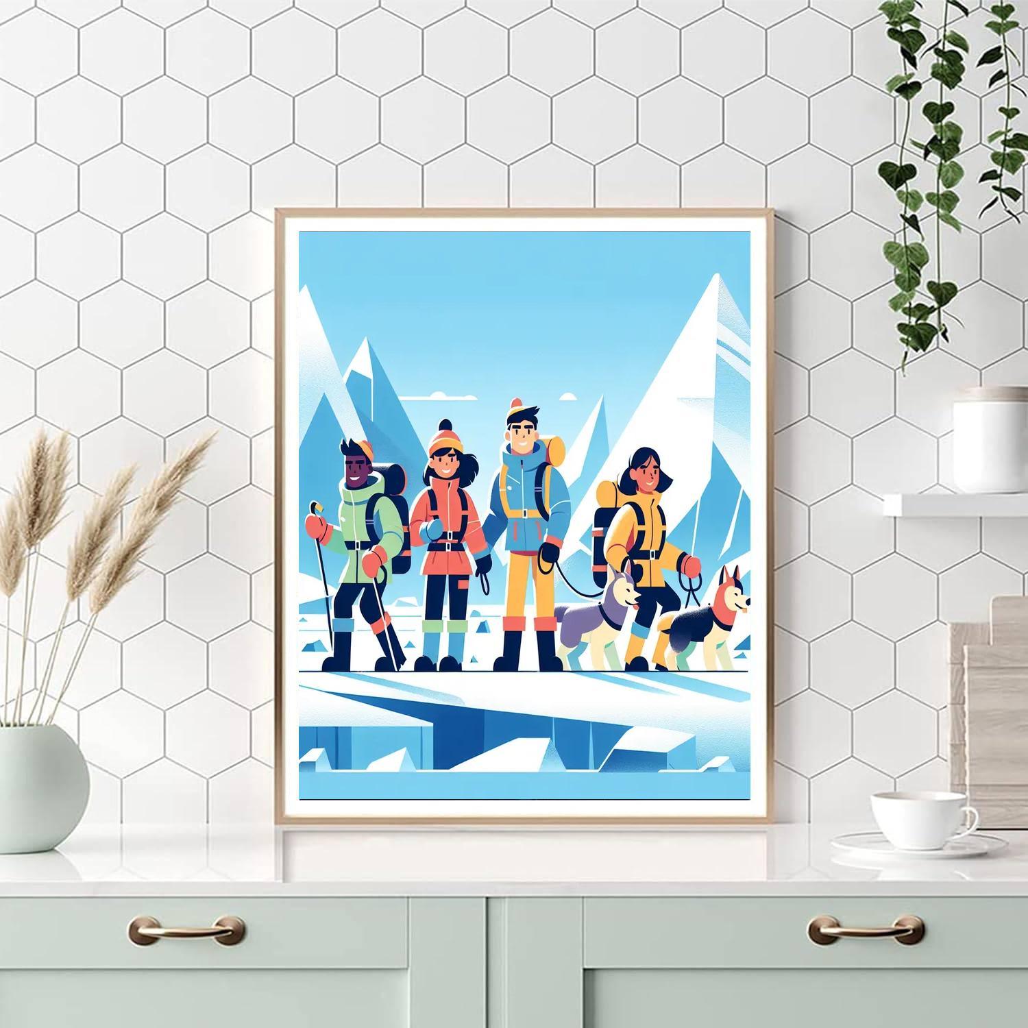 Frozen Glacier Expedition Painting By Numbers Kit