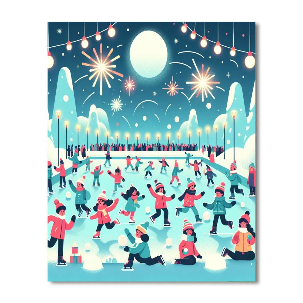 Winter Festival Fun Painting Number Kit