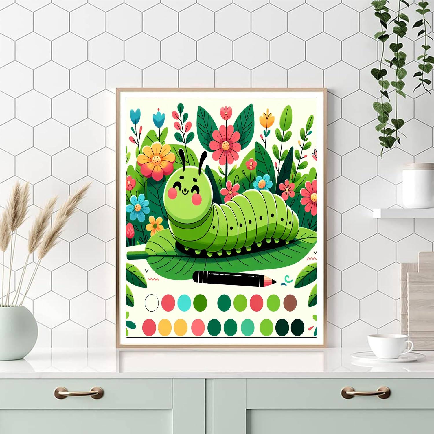 Cuddle Bug Caterpillar Numbered Painting Kits