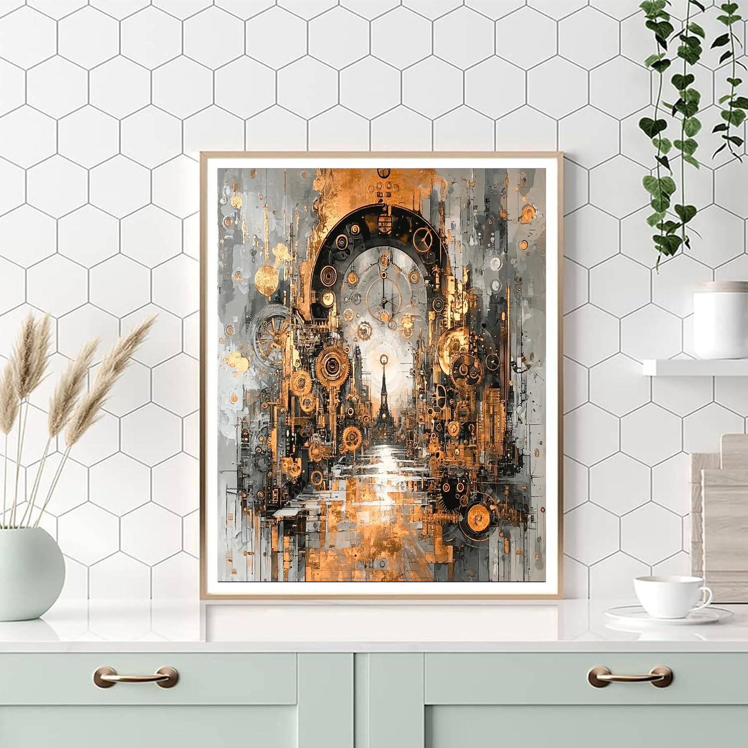 Dali Inspired Mechanical Dreams  DIY Paint By Numbers