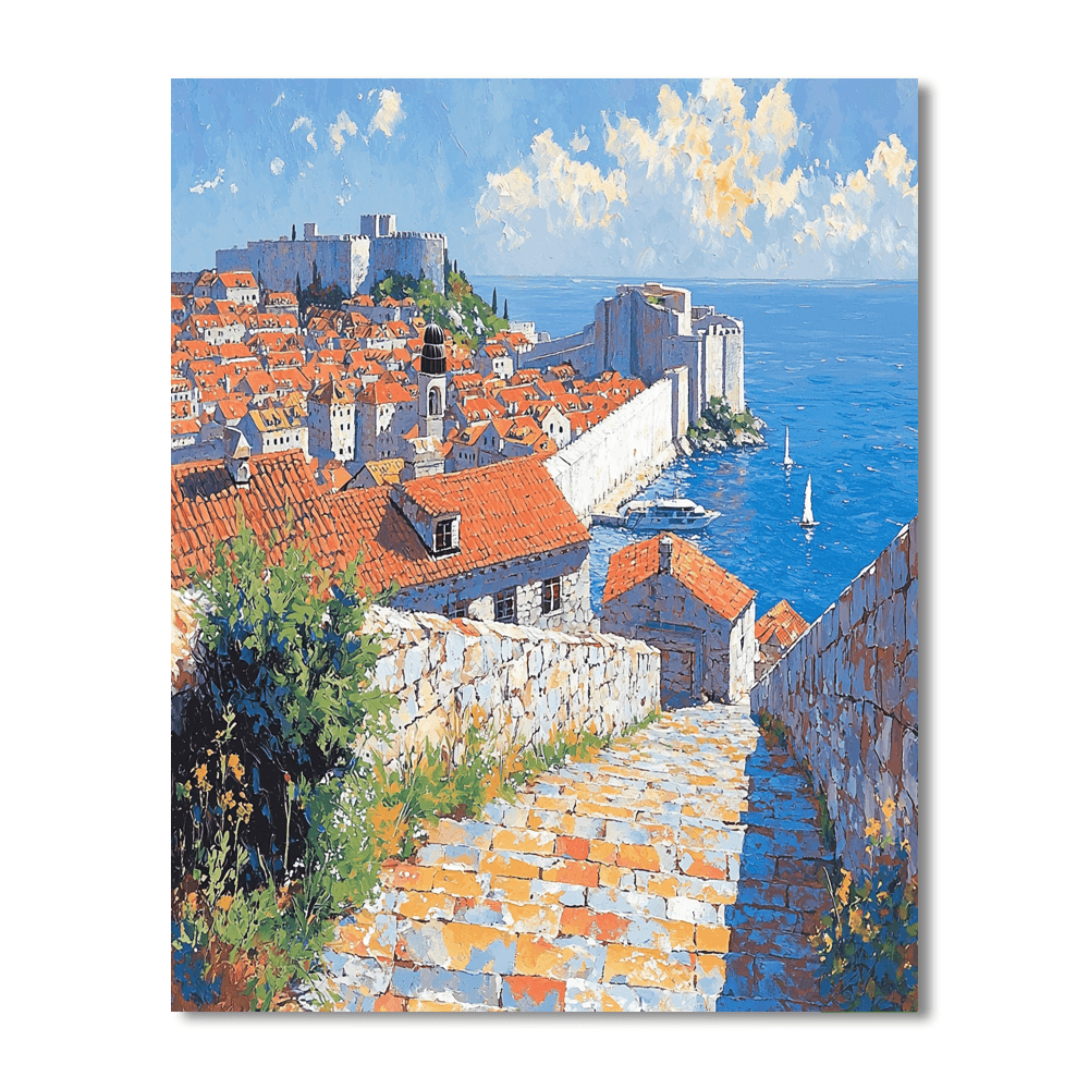 Dubrovnik Old Town - Croatia Painting By Numbers Kit