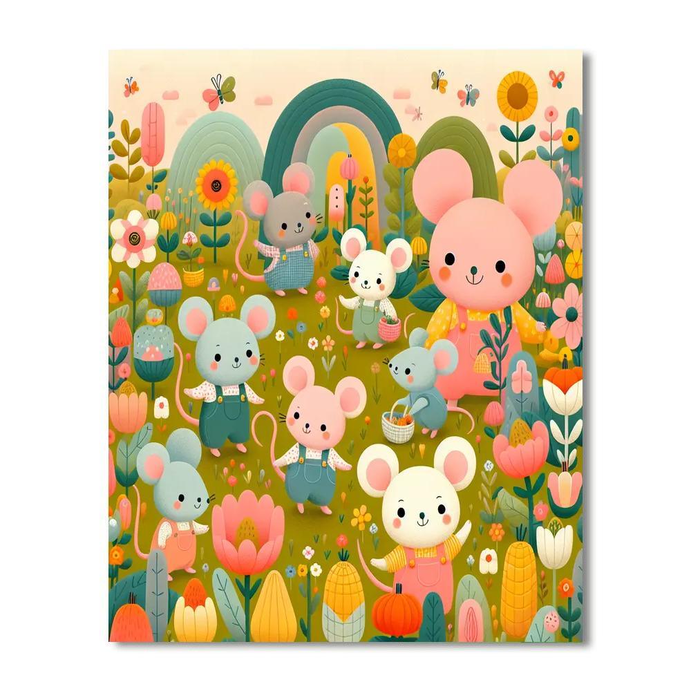 Magical Mice Painting By Numbers Kit