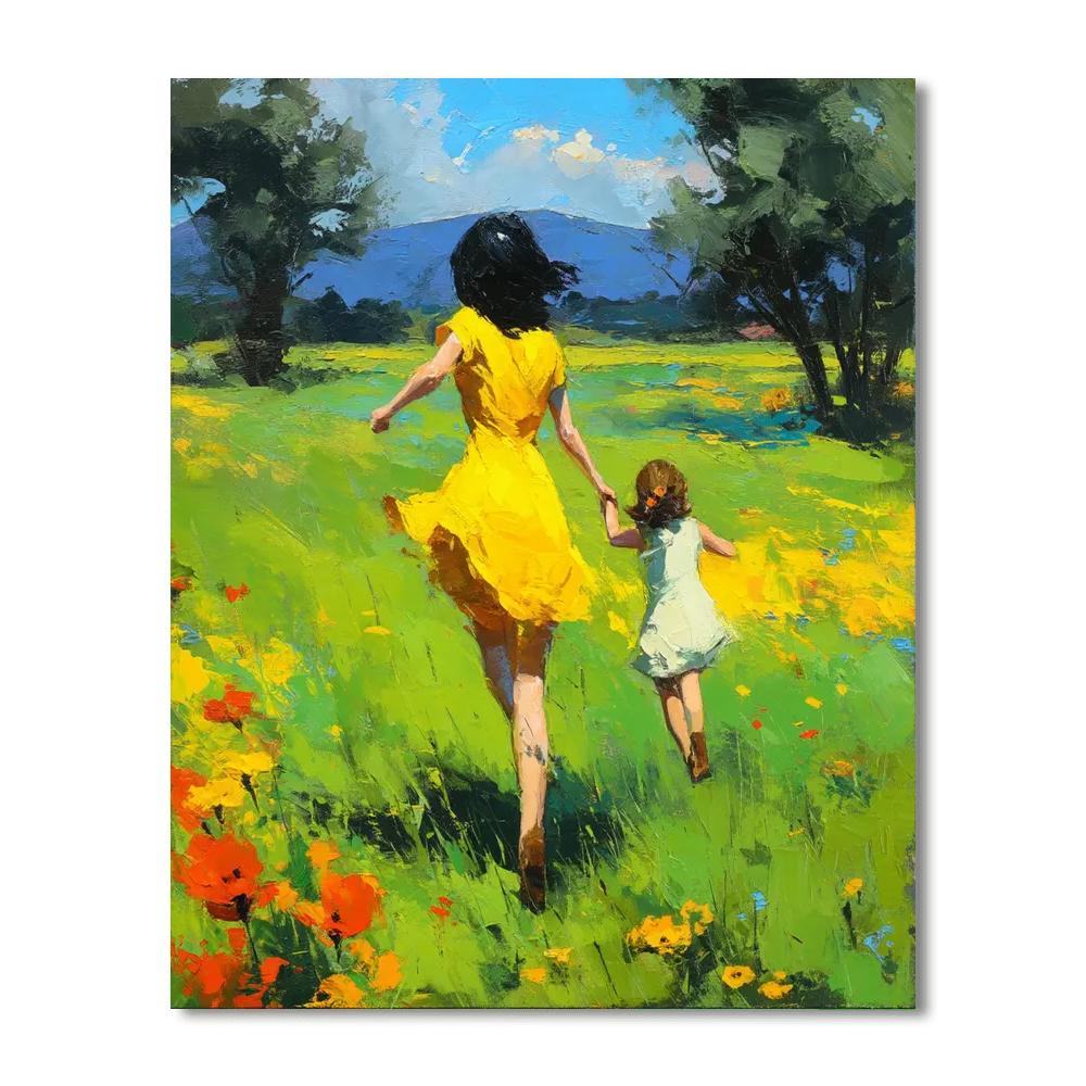 Playful Meadow Dance Paint By Color