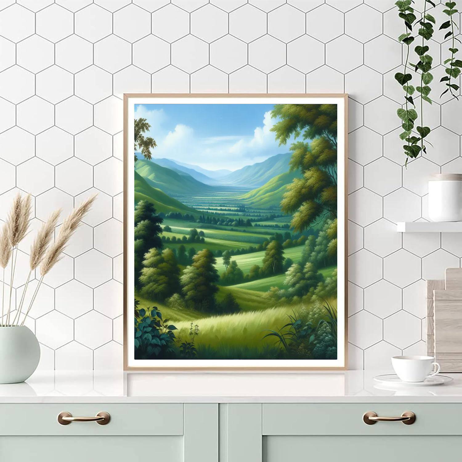 Verdant Hills And Valleys Number Painting