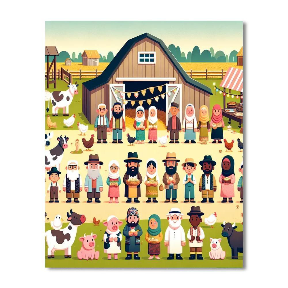 Friendly Farm Festival Paint By Number