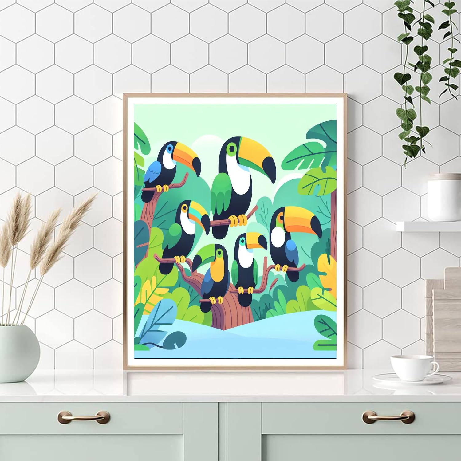Rainforest Toucan Fiesta Paint By Numbers