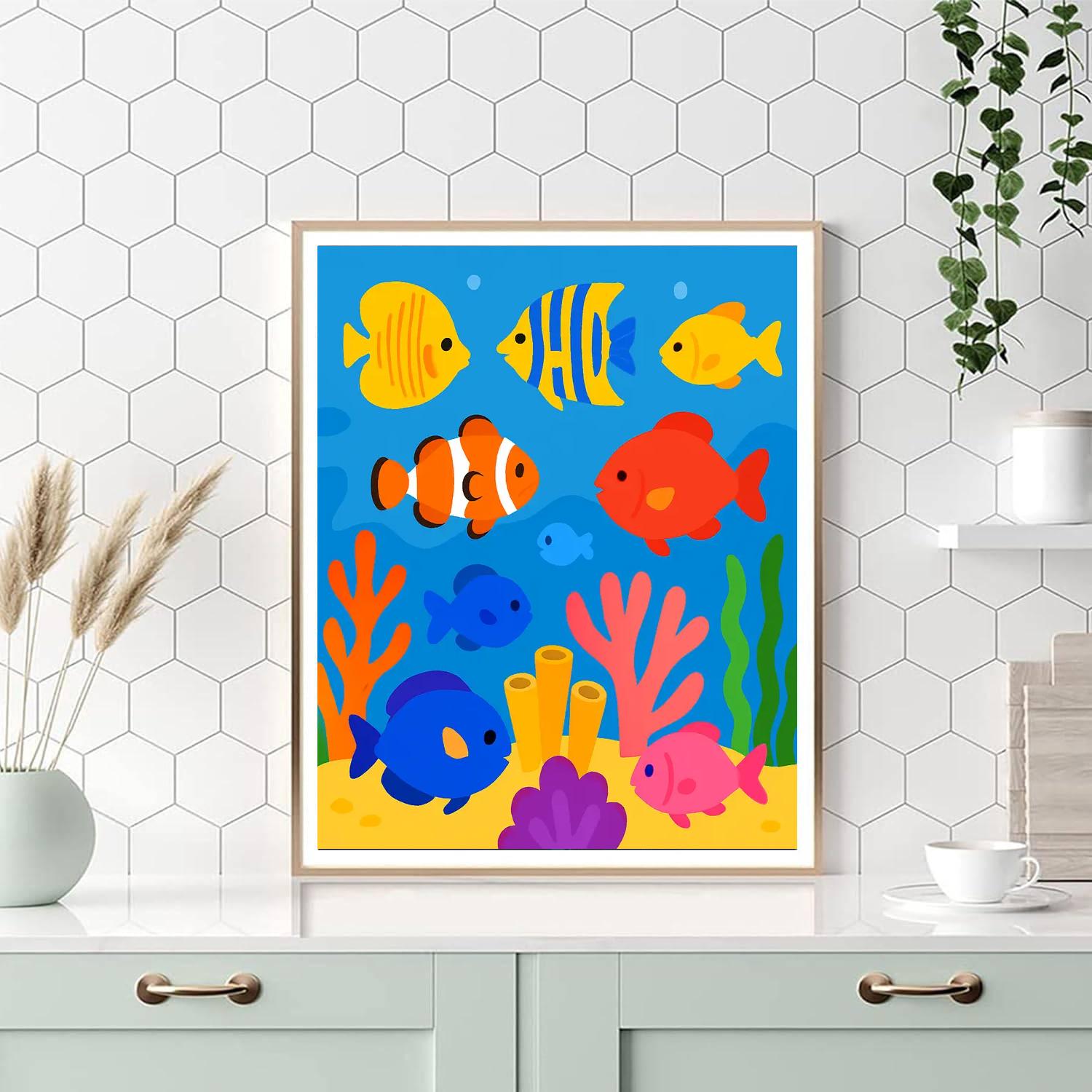 Friendly Ocean Reef Painting By Numbers Kit