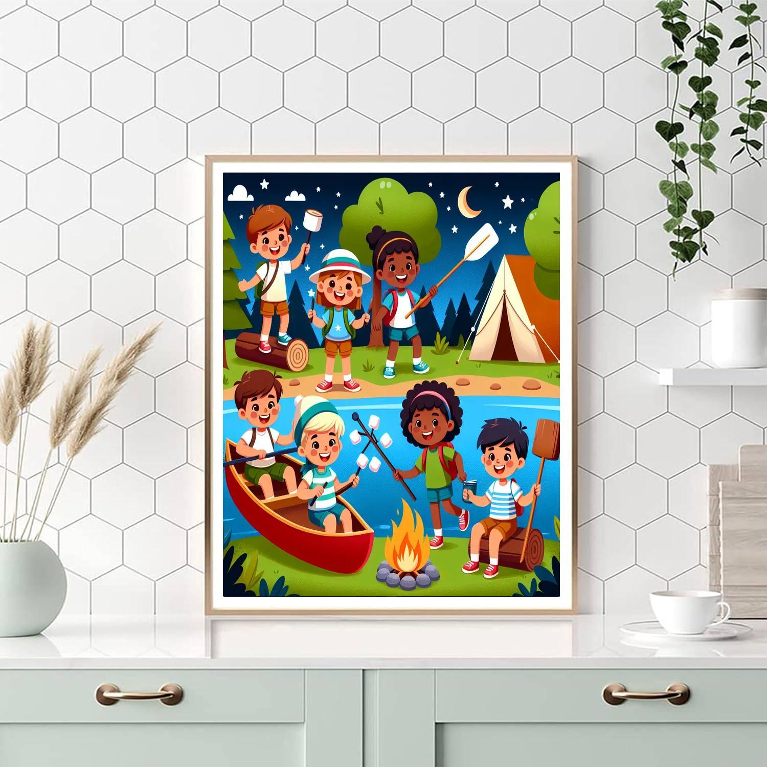 Playful Summer Camp Paint By Number