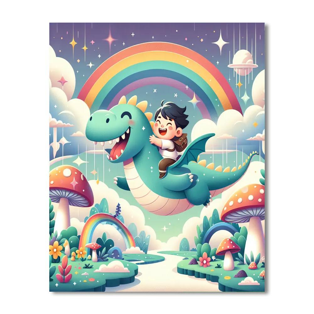Fantasy Dragon Journey Number Painting