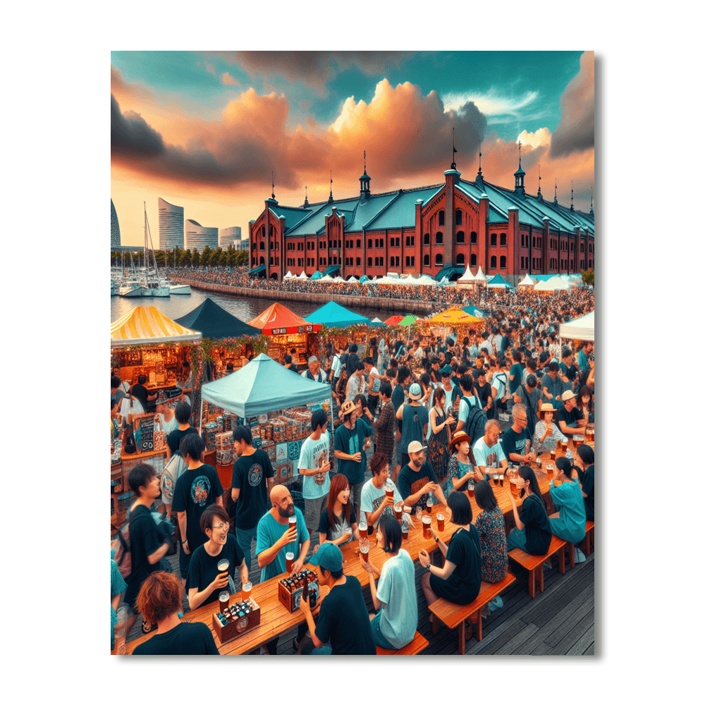 Yokohama Red Brick Warehouse Beer Festival - Japan Paint By Color