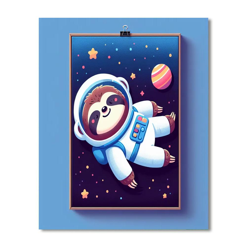 Astronaut Sloth's Space Journey Paint By Numbers Kits