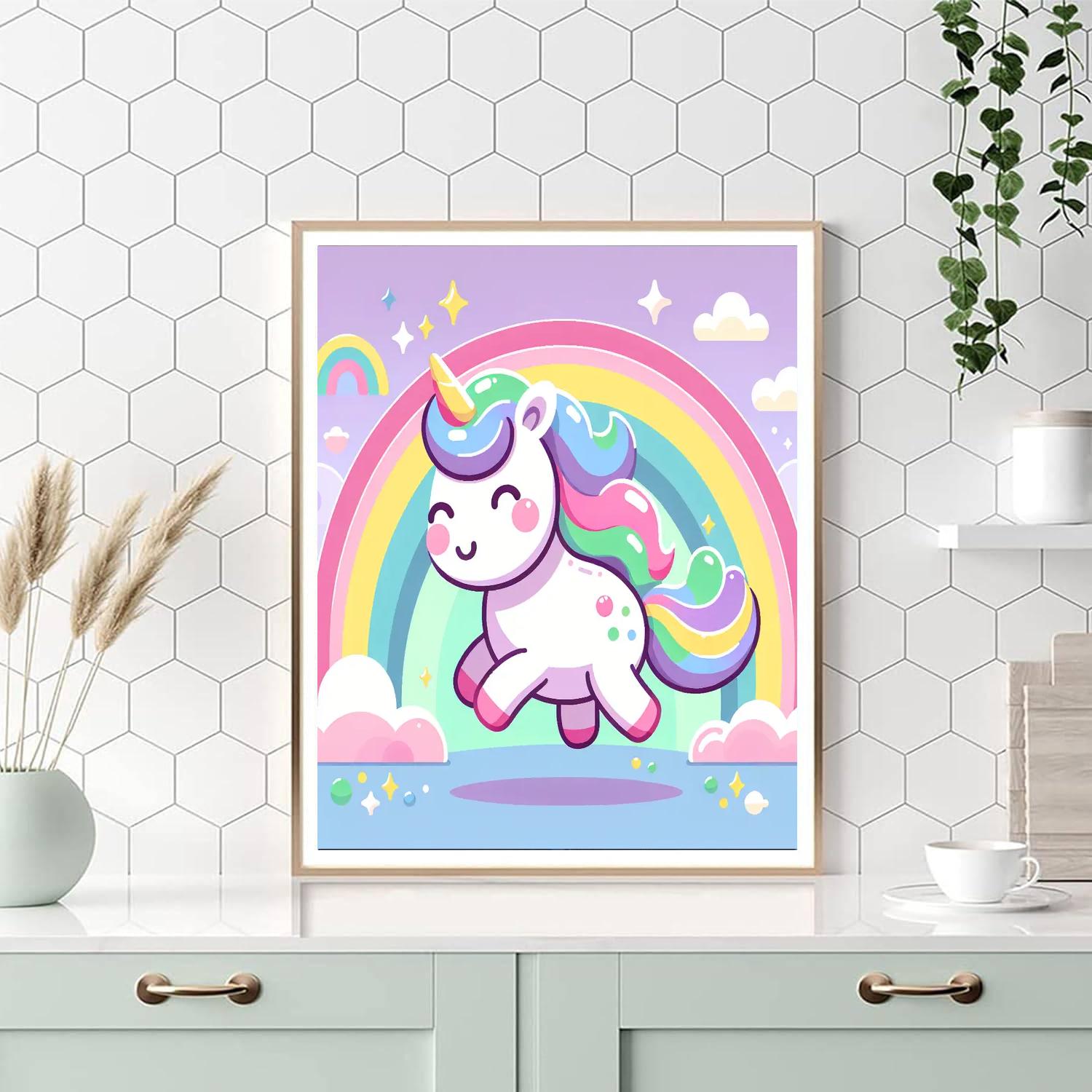 Sparkly Unicorns Painting Number Kit