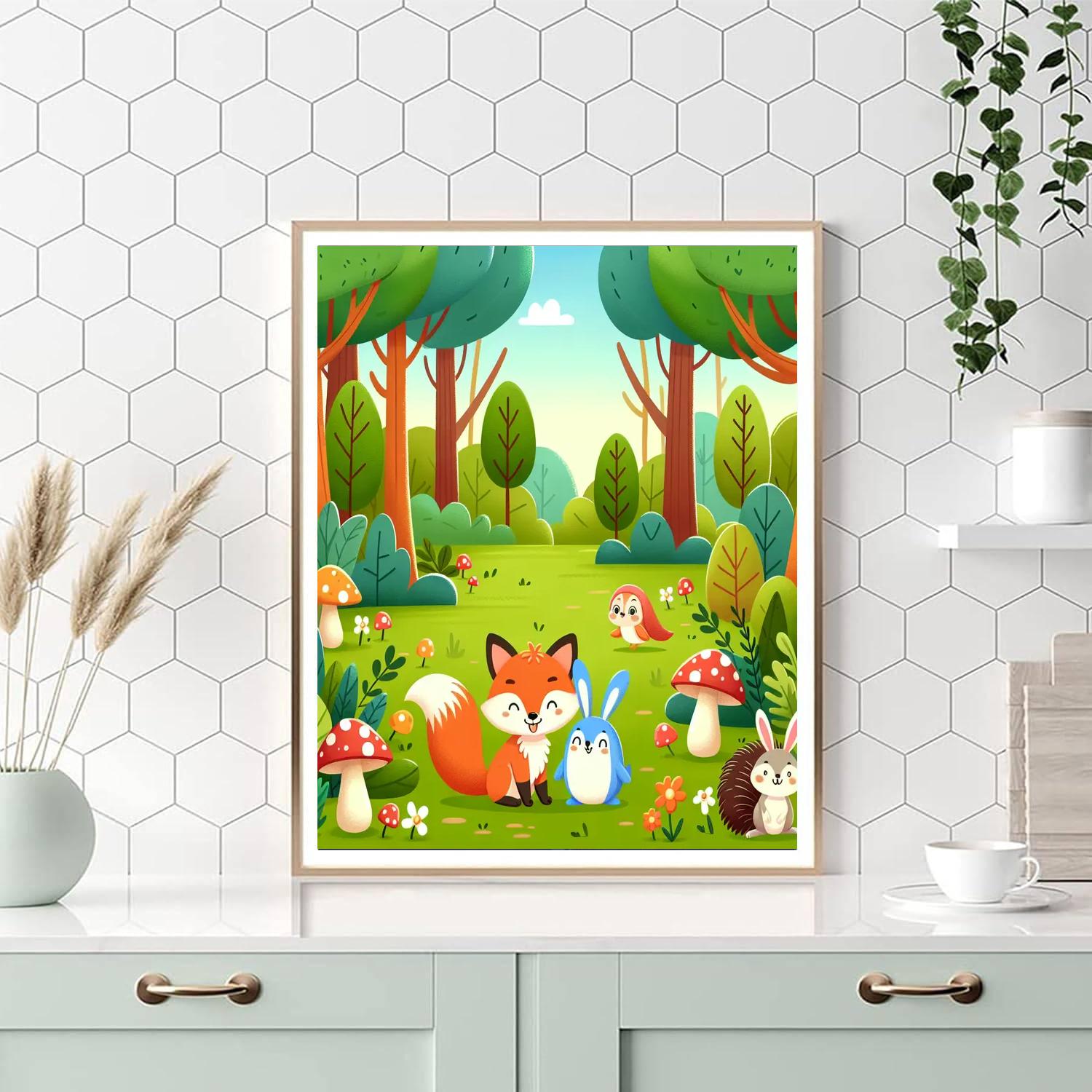 Charming Woodland Explorers Numbered Painting Kits