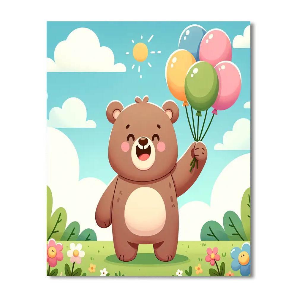 Joyful Bear Paint By Number