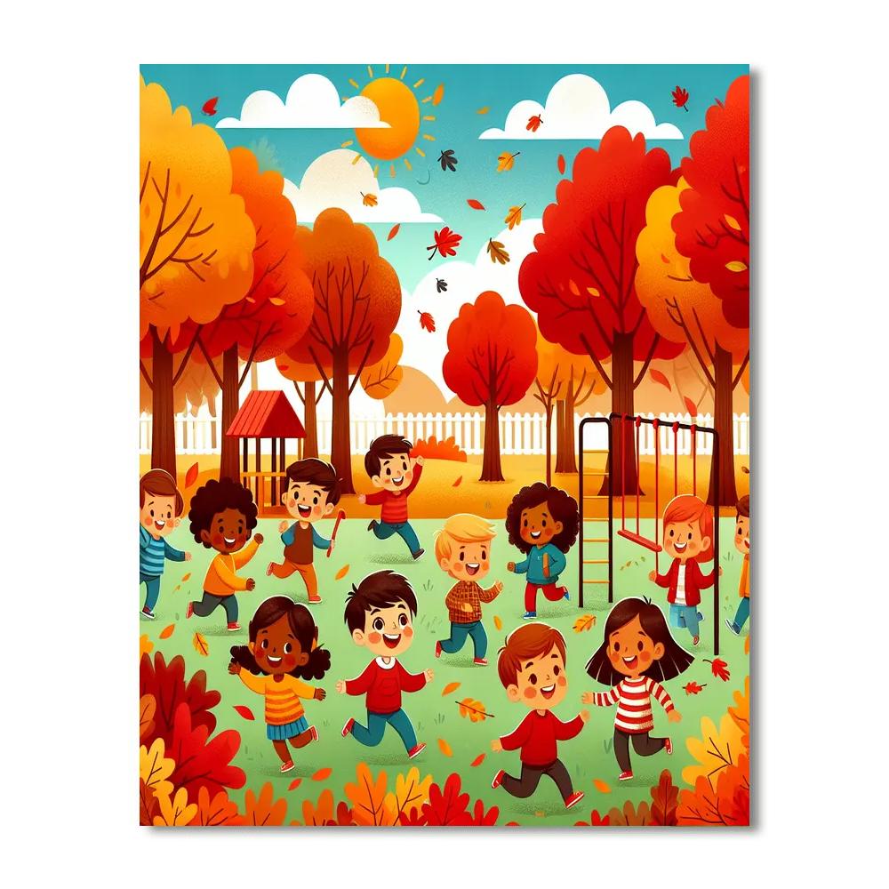 Vibrant Autumn Day Painting By Numbers Kit