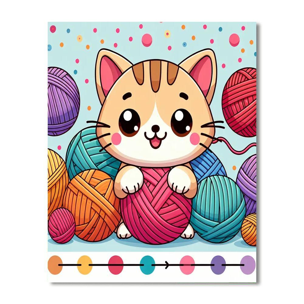 Giggles The Kitten Paint By Number