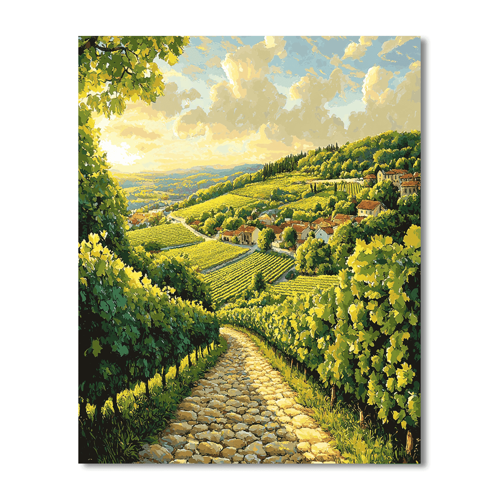 Paul Cezanne Inspired Post-Impressionist Vineyard Retreat  Paint By Numbers Kits