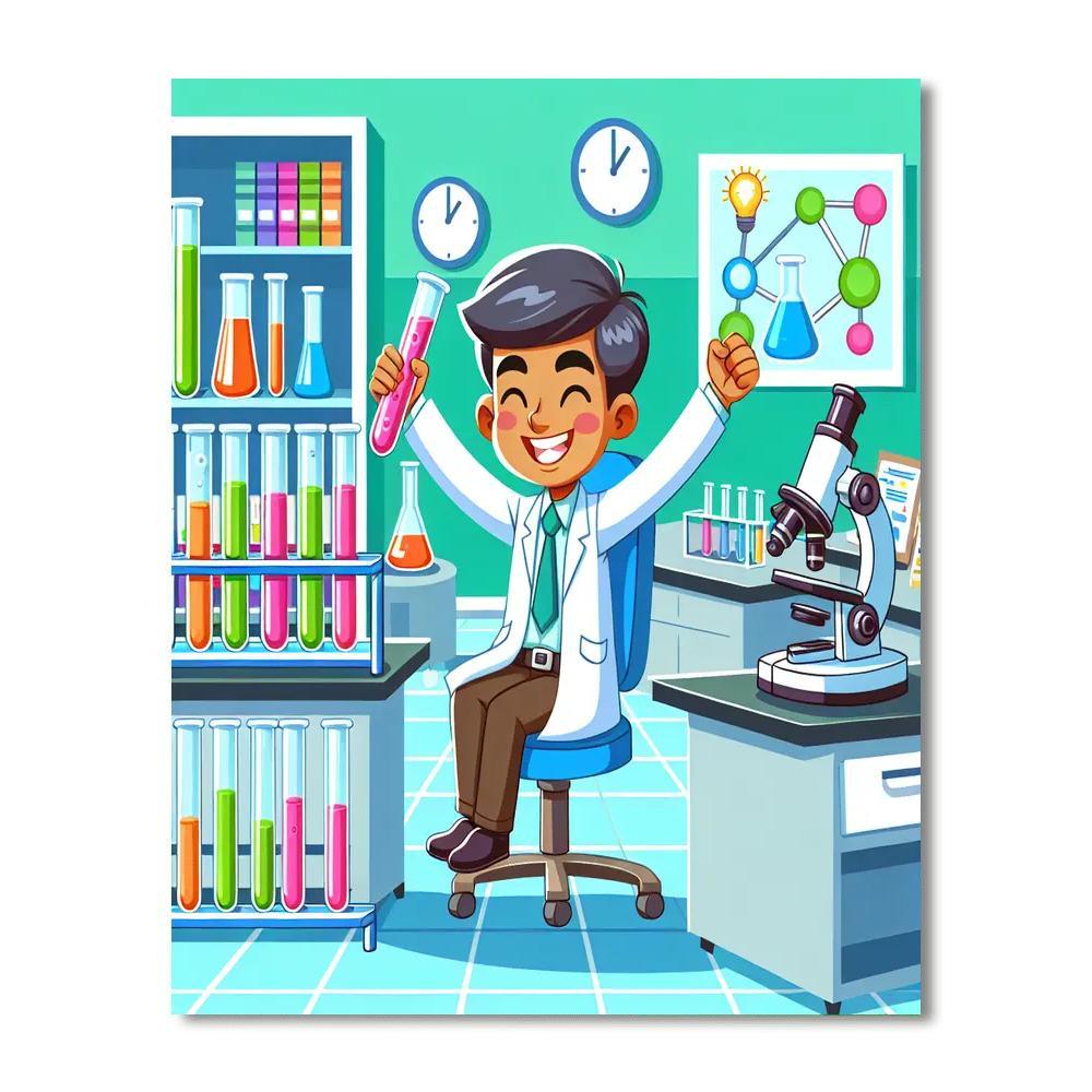 Fun At The Science Lab Numbered Painting Kits