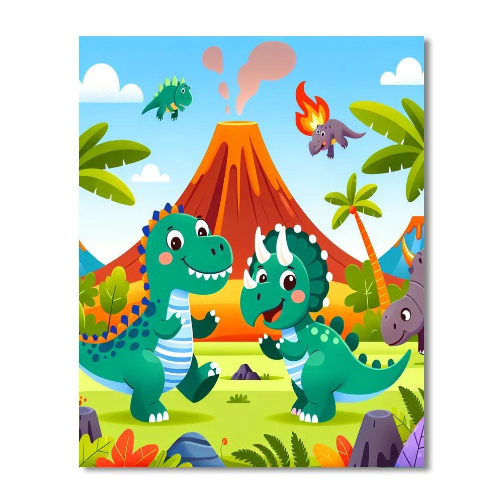 Dino Friends Numbered Painting Kits