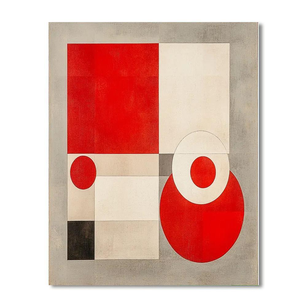 Kazimir Malevich Inspired Harmony In Form  Number Painting