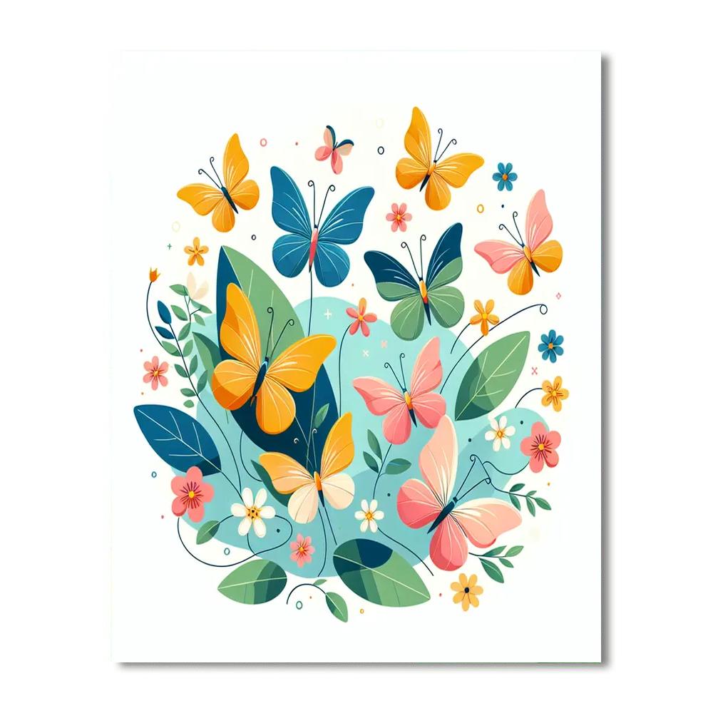 Blossoming Butterfly Ball Numbered Painting Kits