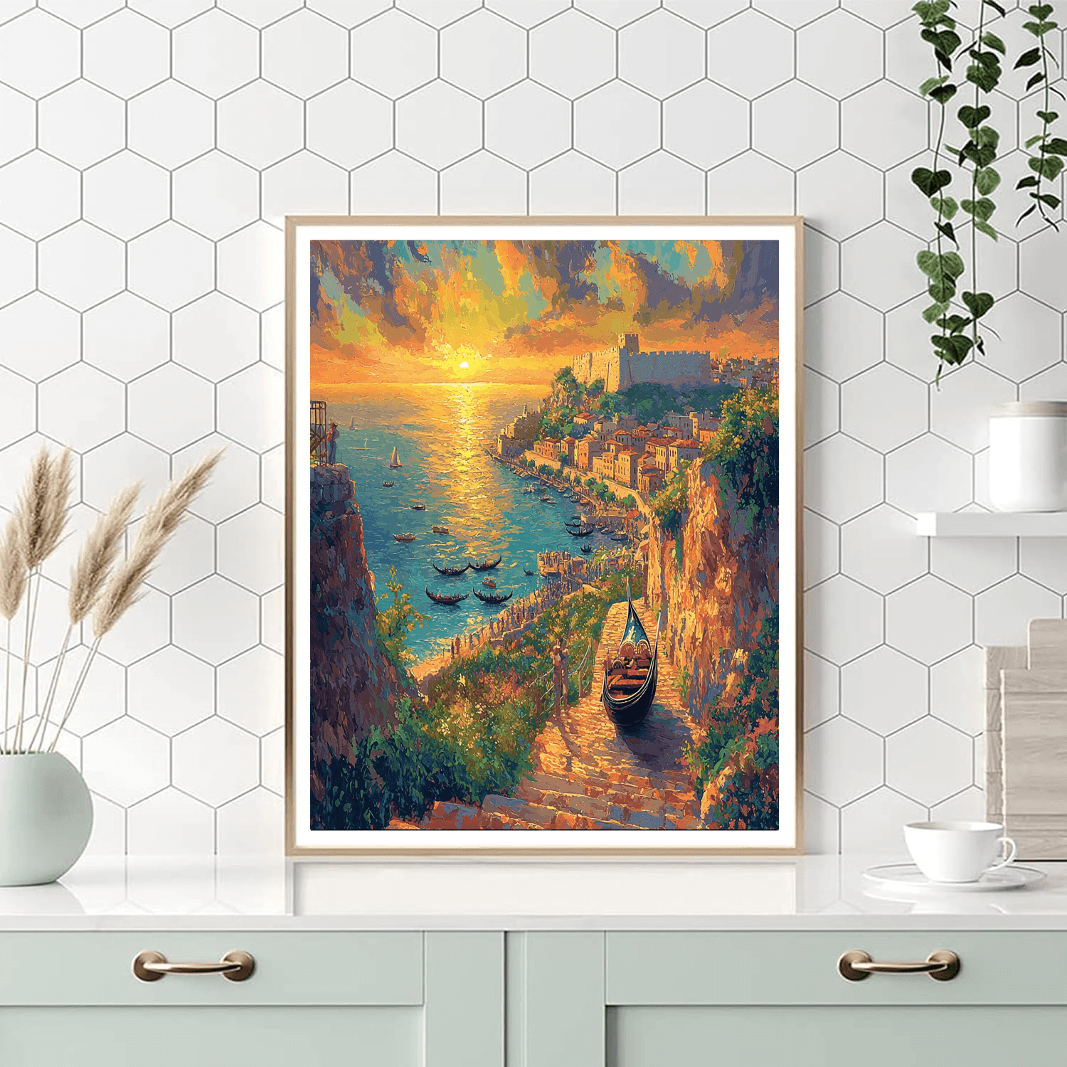 Montjuïc Cable Car - Barcelona, Spain Painting Number Kit