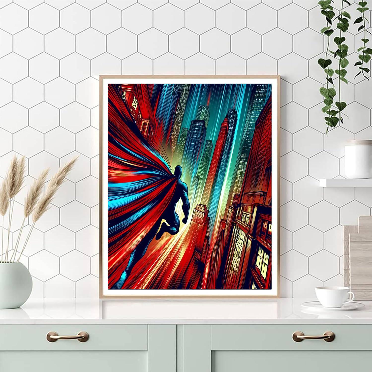 Spider-man's Cityscape Adventure Number Painting