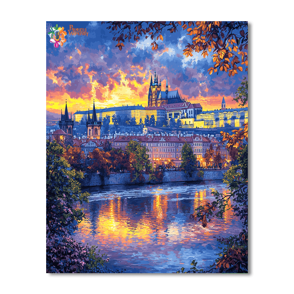 Prague Castle Number Painting