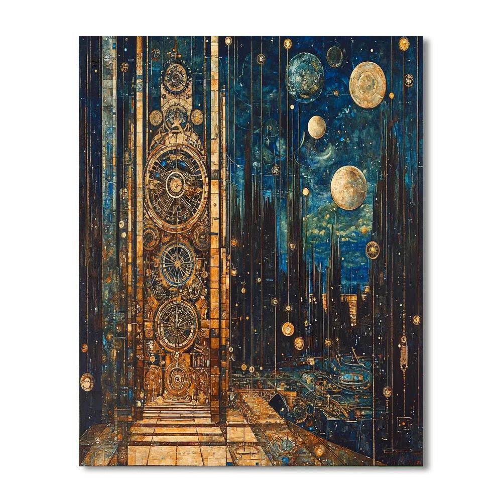Gustave Moreau Inspired Timeless Clockwork  Paint By Numbers Kits