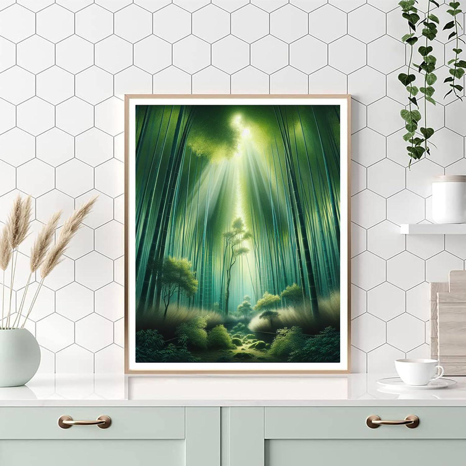 Meditative Bamboo Forest Numbered Painting Kits