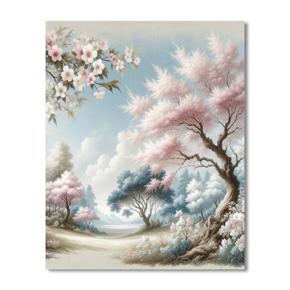 Japanese Blossom Serenity Painting By Numbers Kit