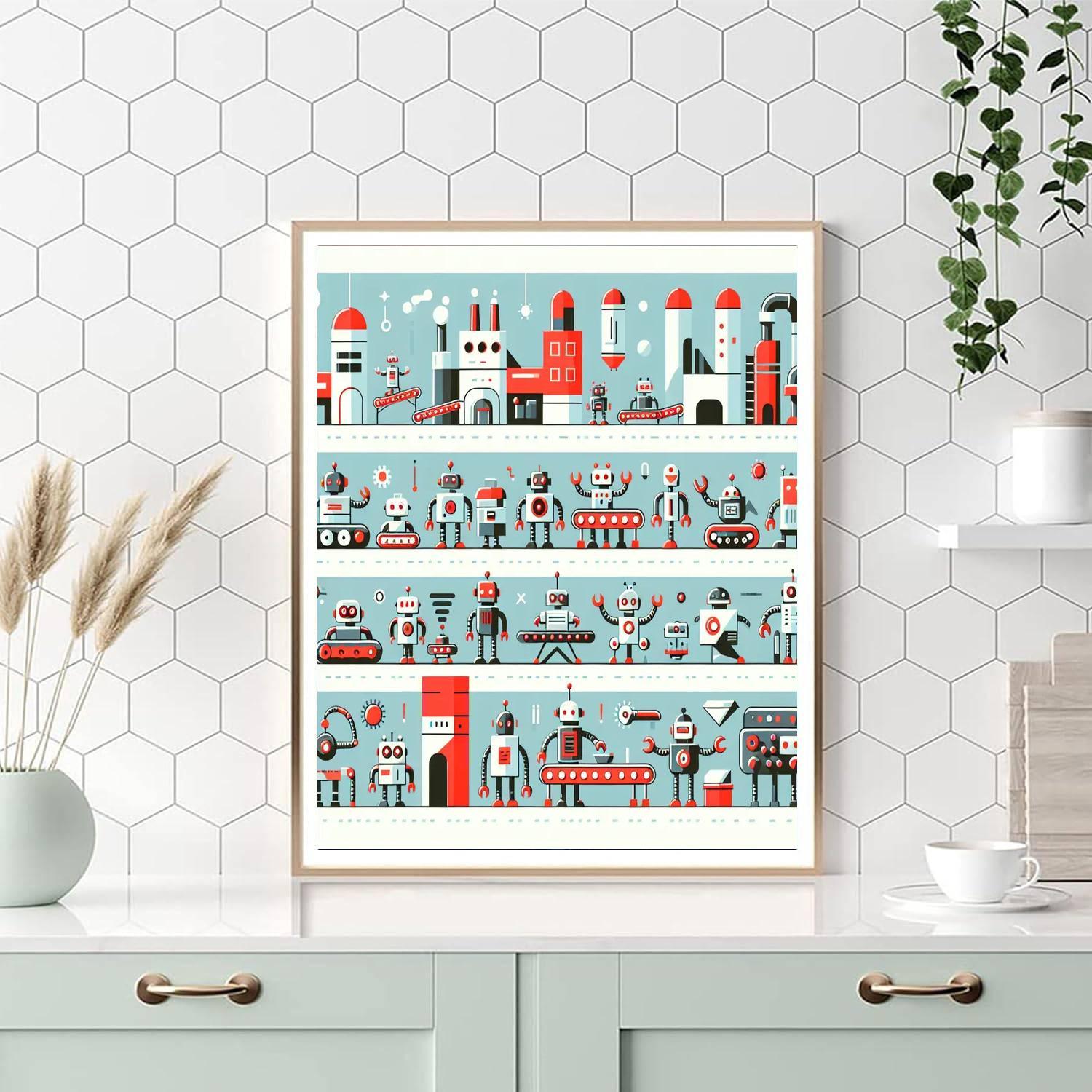 Robot Factory Frenzy Paint By Color