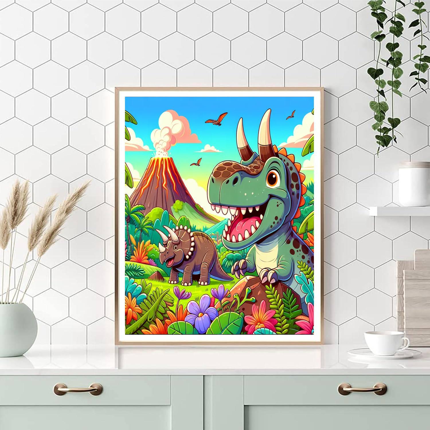 Dino Adventure World Paint By Numbers Kits