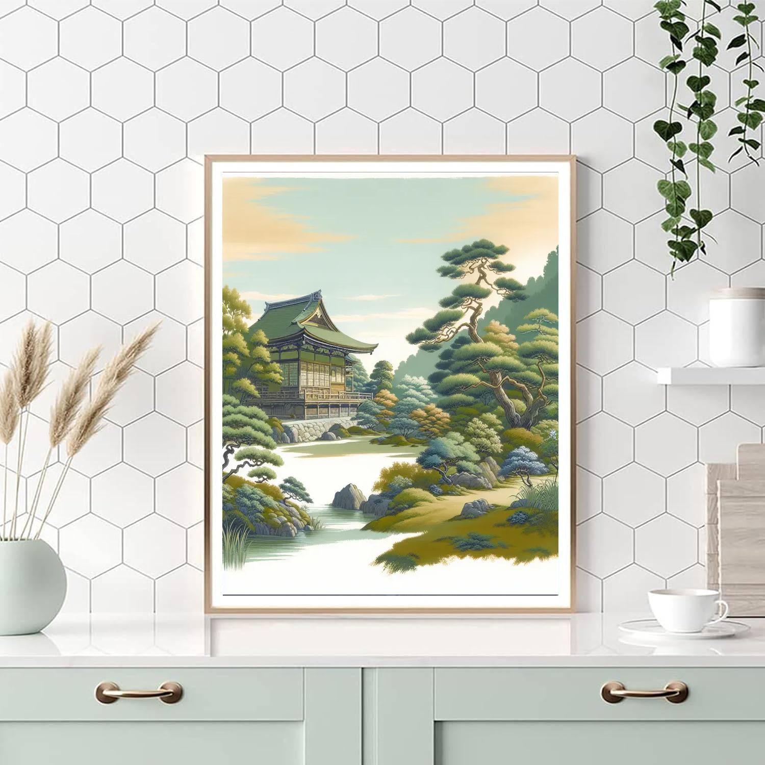 Japanese Zen Temple Retreat DIY Paint By Numbers