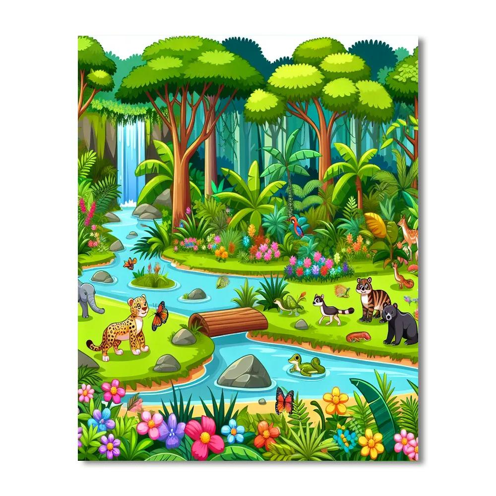 Rainforest Sanctuary Paint By Number