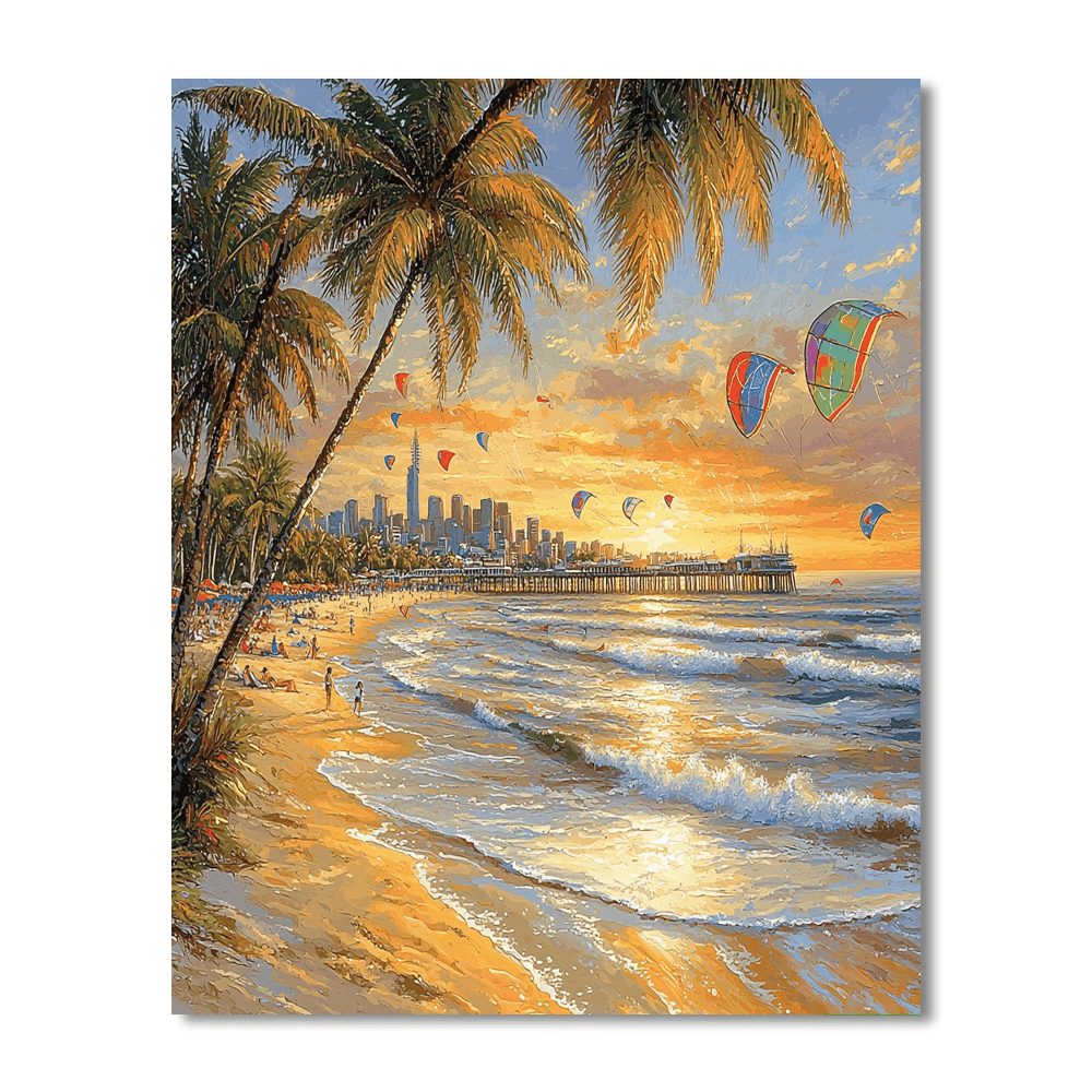 St. Kilda Beach - Melbourne Paint By Numbers