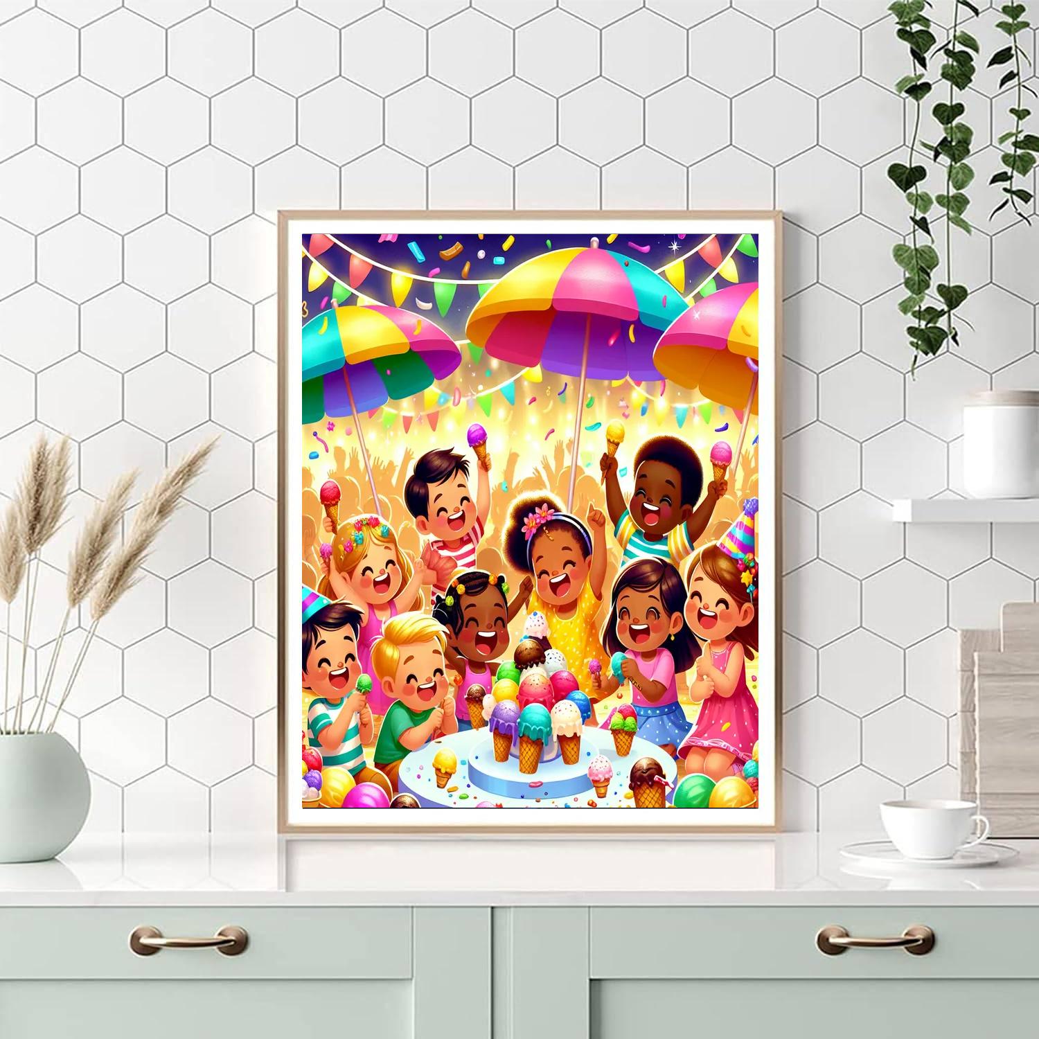 Fantastic Ice Cream Adventure Painting By Numbers Kit