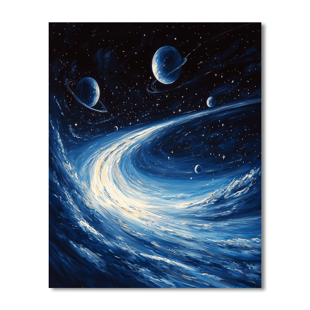 Vasily Klyukin Inspired Cosmic Celestial Dance  DIY Paint By Numbers