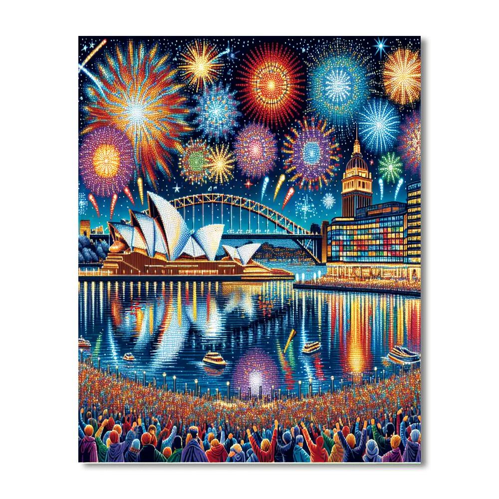 Sydney New Year’s Eve - Sydney, Australia Painting By Numbers Kit